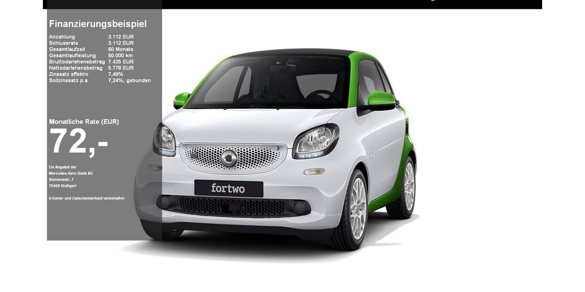 Smart ForTwo 76.165 km 8.890 &euro; Lübeck 23556